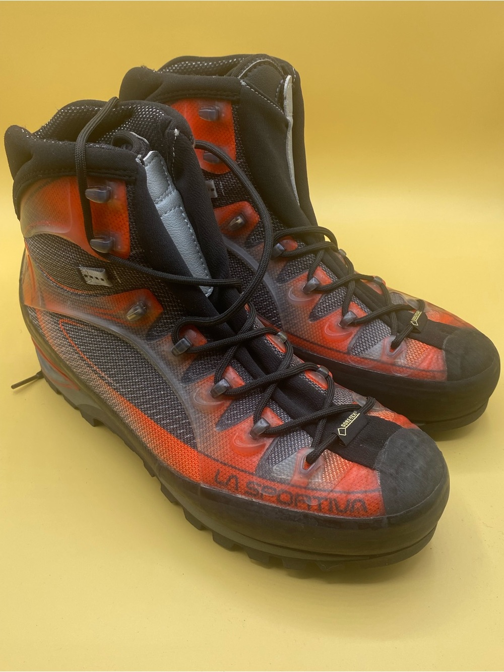 La Sportiva Men's Orange and Black Technical Mountaineering Boots